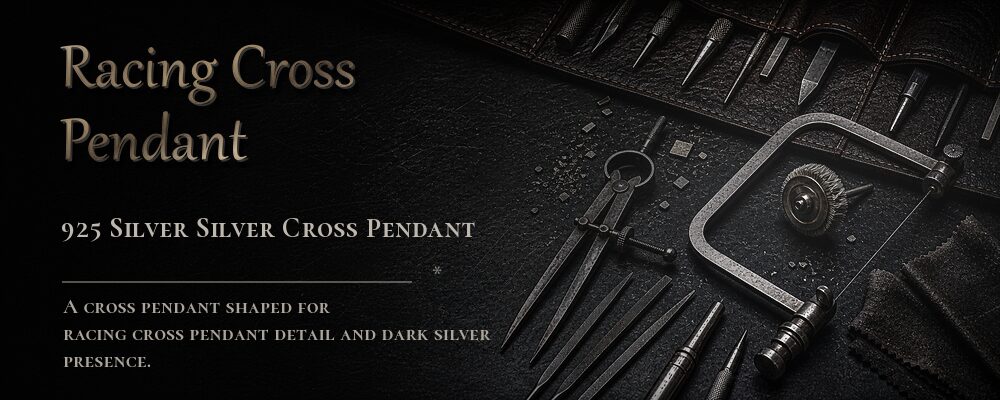 racing cross pendant 925 Silver as listed jewelry workshop tools banner