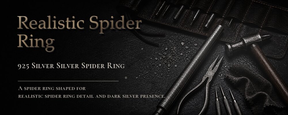 realistic spider ring 925 silver as listed jewelry workshop tools banner