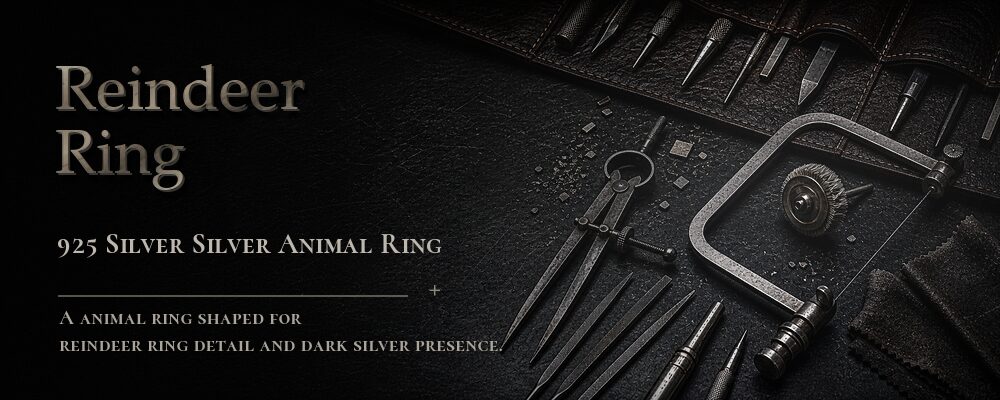 reindeer ring International standard 925 sterling silver as listed jewelry workshop tools banner
