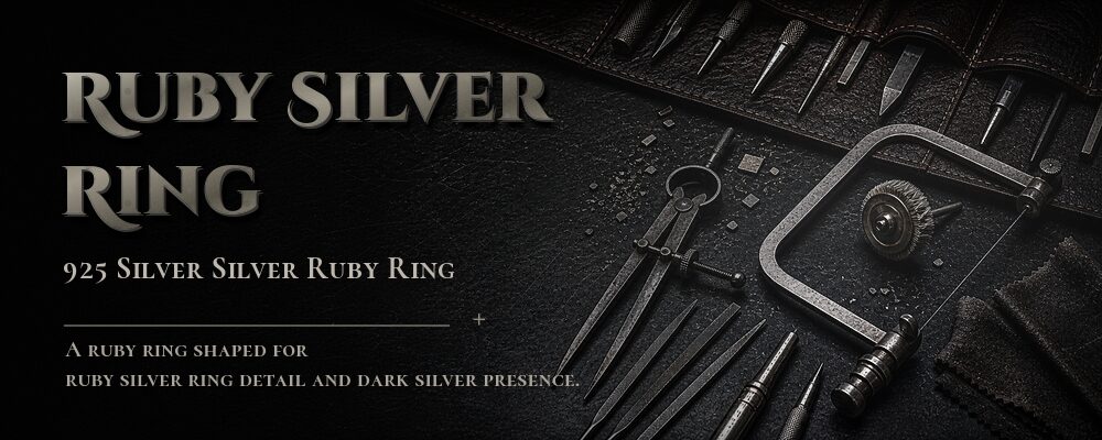 ruby silver ring 925 Silver as listed jewelry workshop tools banner