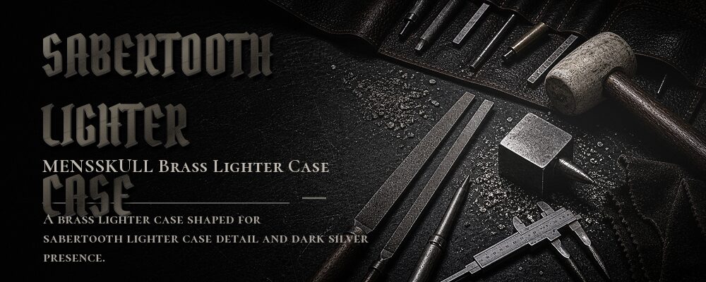 sabertooth lighter case MENSSKULL as listed jewelry workshop tools banner