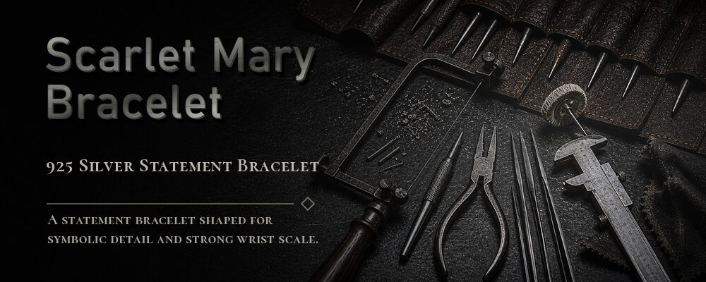 scarlet mary bracelet 925 silver as listed metalsmith tools workshop banner