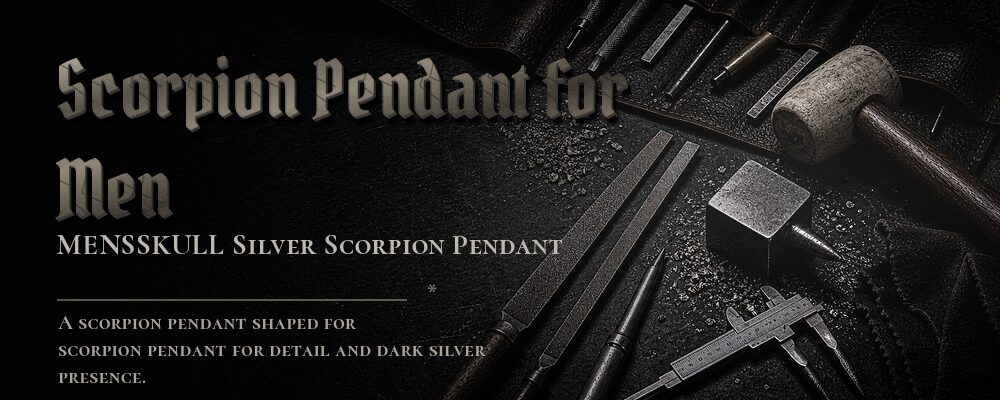 scorpion pendant for men material details should be confirmed from the current product options jewelry workshop tools banner