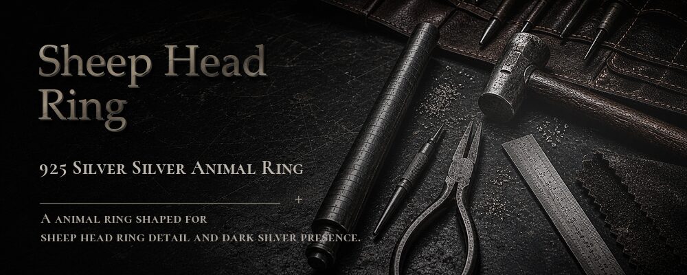 sheep head ring 925 silver as listed jewelry workshop tools banner