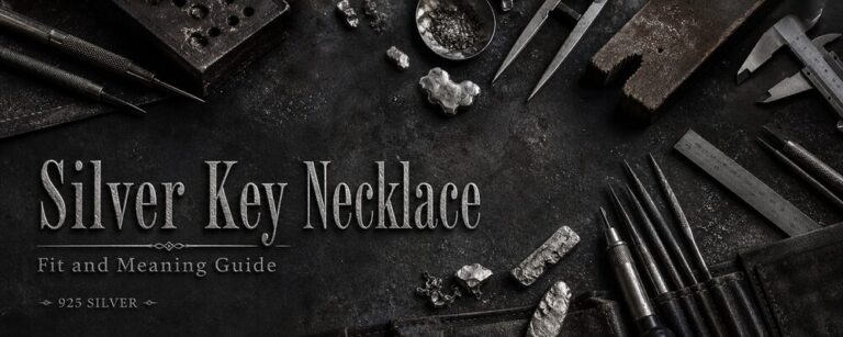 MENSSKULL silver key necklace 925 silver fit and meaning guide dark metalsmith workshop banner