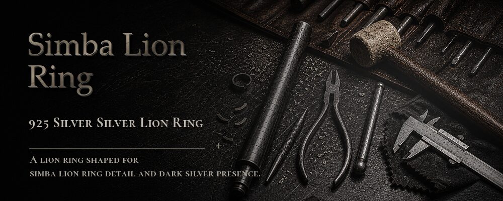 simba lion ring International standard 925 sterling silver as listed jewelry workshop tools banner