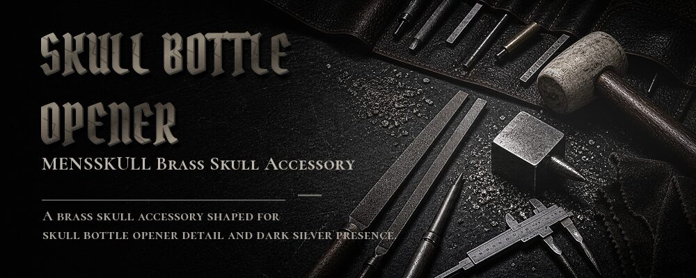 skull bottle opener Brass as listed jewelry workshop tools banner
