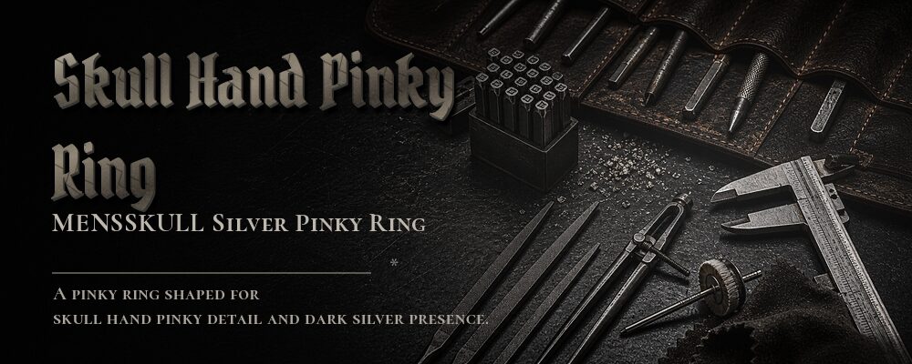 skull hand pinky ring material details should be confirmed from the current product options jewelry workshop tools banner