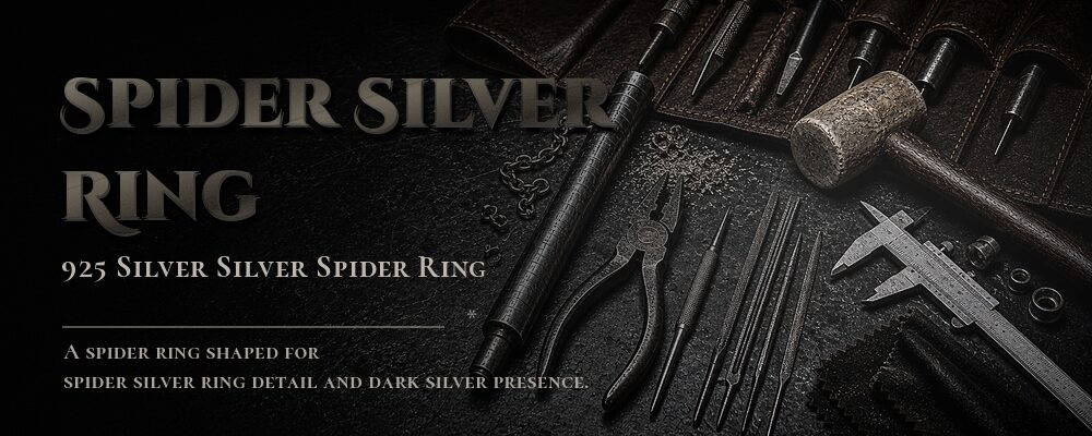 spider silver ring International standard 925 sterling silver as listed jewelry workshop tools banner