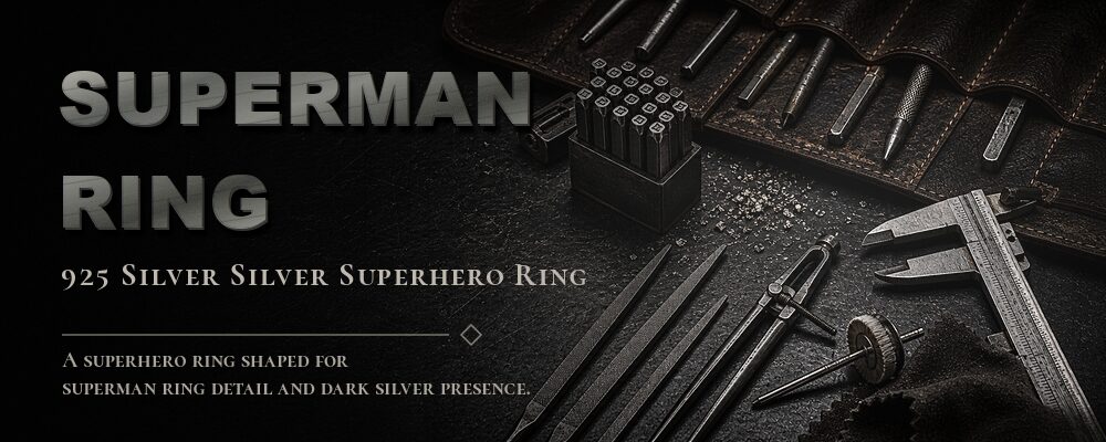superman ring 925 Silver as listed jewelry workshop tools banner