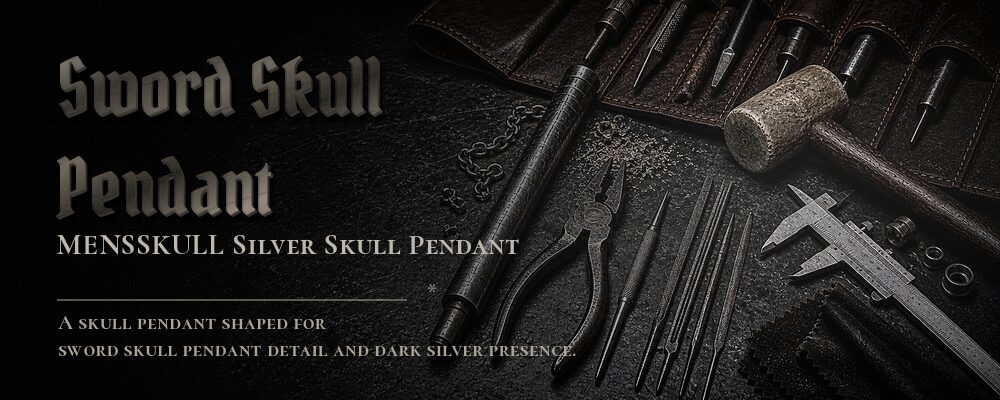 sword skull pendant material details should be confirmed from the current product options jewelry workshop tools banner