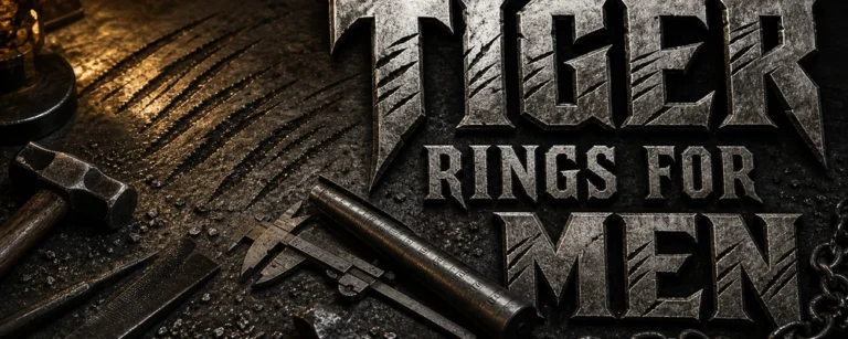 Tiger rings for men dark silver workshop featured image