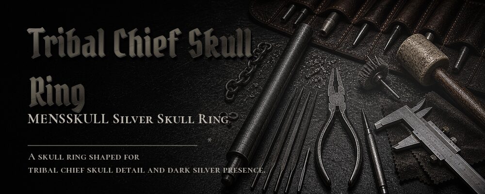 tribal chief skull ring material details should be confirmed from the current product options jewelry workshop tools banner