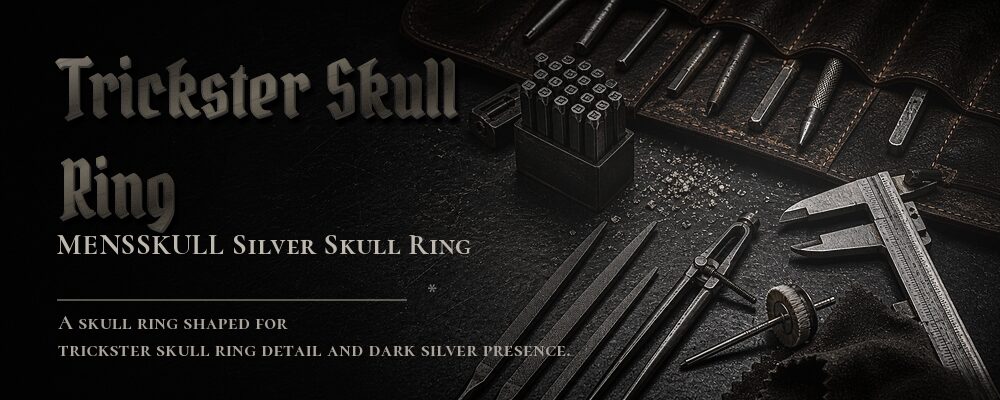 trickster skull ring material details should be confirmed from the current product options jewelry workshop tools banner