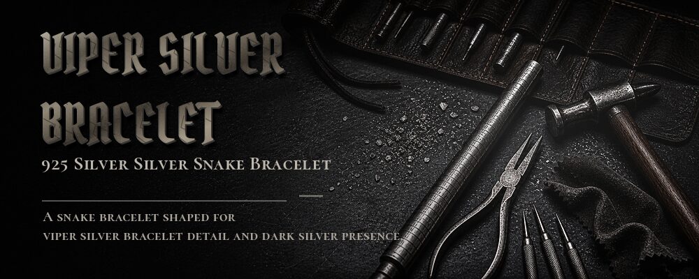 viper silver bracelet 925 Sterling Silver as listed jewelry workshop tools banner