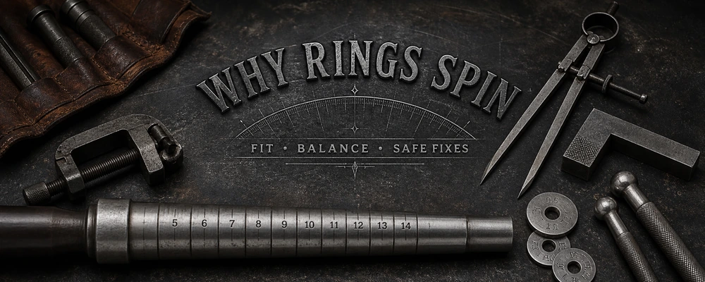 Why does my ring spin guide with professional ring sizing and metalsmith tools