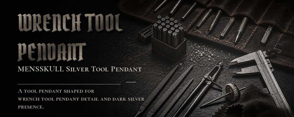 wrench tool pendant material details should be confirmed from the current product options jewelry workshop tools banner