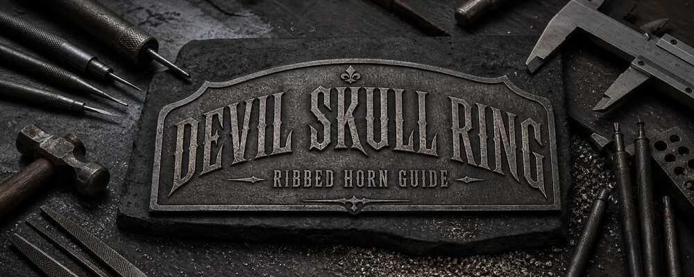 MENSSKULL devil skull ring guide dark metalsmith workshop banner