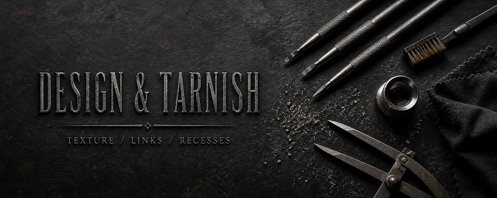 does jewelry design affect silver tarnish guide with texture, links, recesses, gravers, loupe, caliper, brush, and metalsmith tools