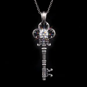 Key Moissanite Pendant