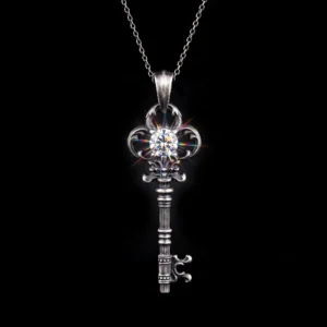 Key Moissanite Pendant