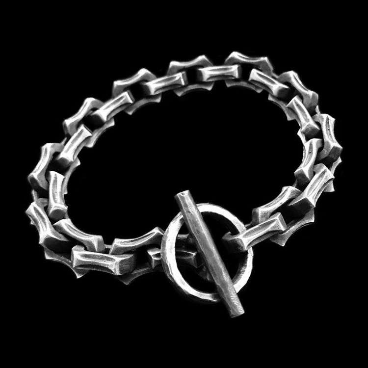 TO mens chain bracelets​ 925 sterling silver edge bracelets