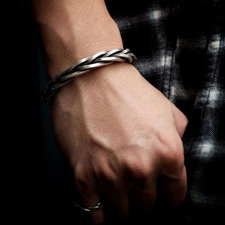 Weave Hemp flowers Bracelet 925 Sterling Silver Bracelets SSB69