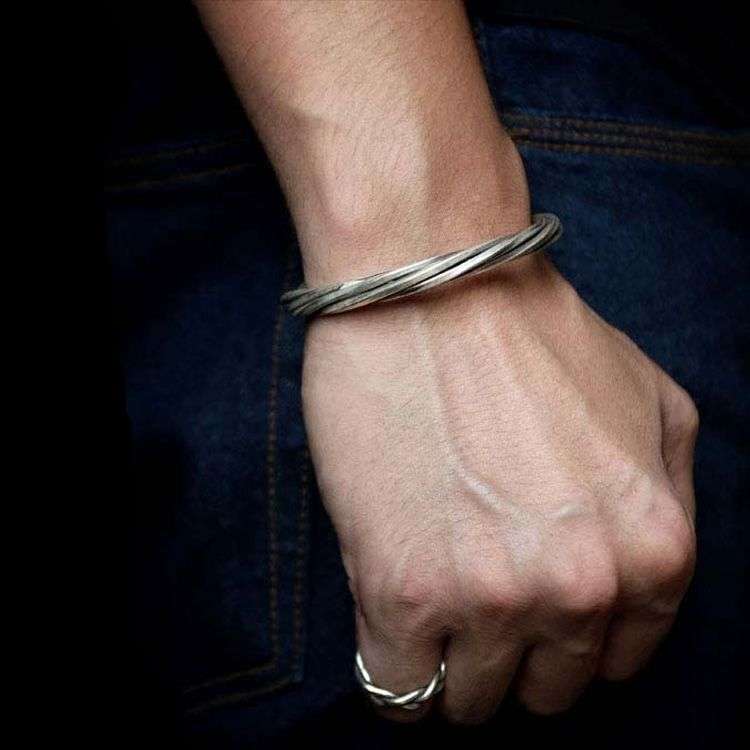 Woven twining Bracelet 925 Sterling Silver Bracelets SSB70