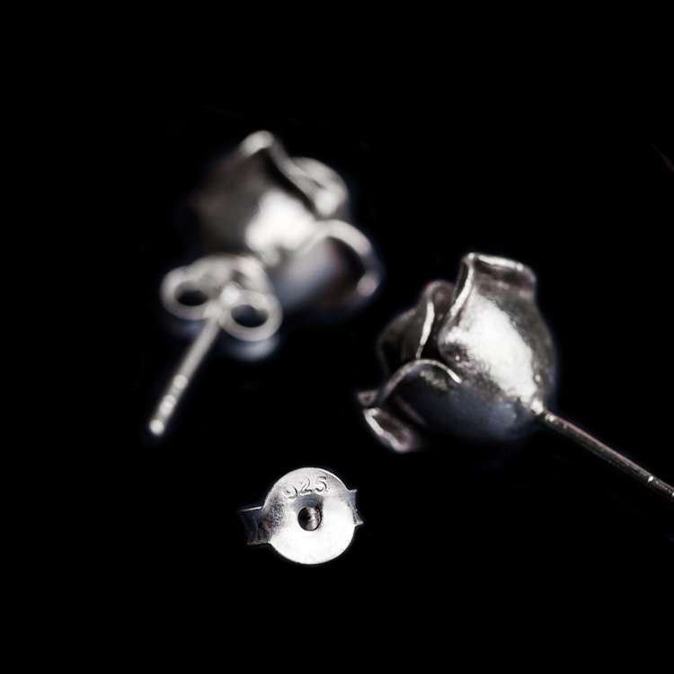 Rose ear nail 925 sterling silver Rose Earrings