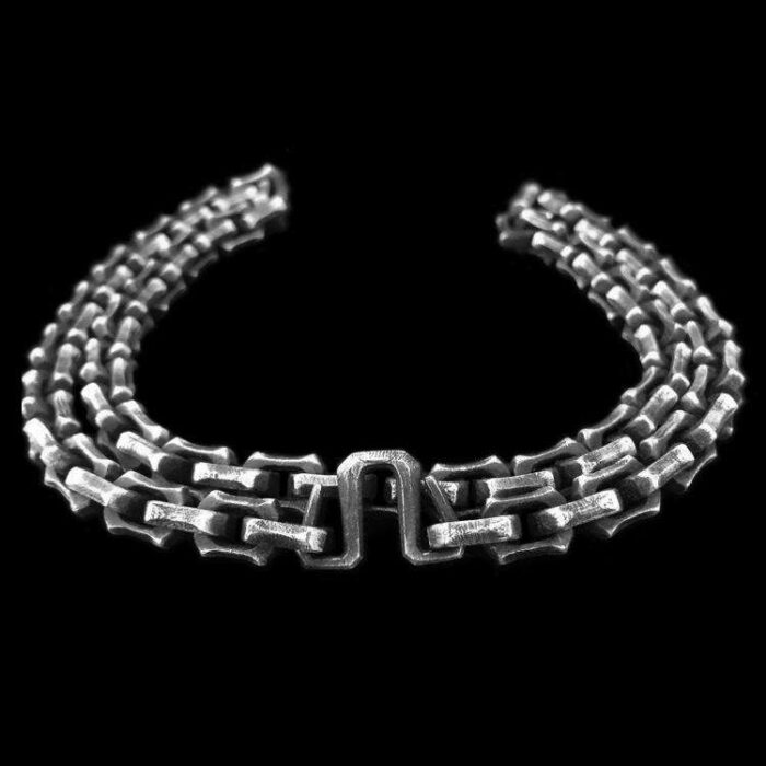 Edges Corners mens silver necklace Unlock your manhood SSN25