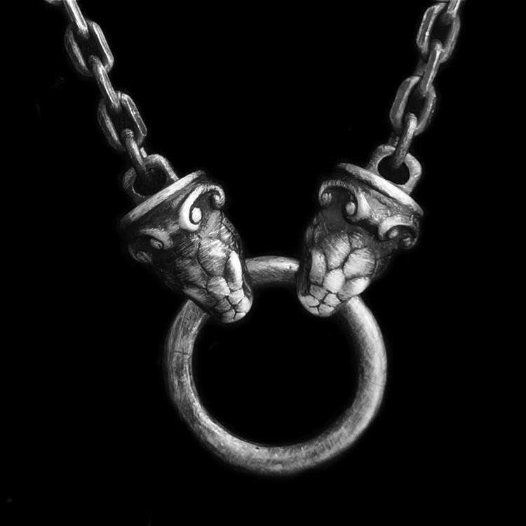 Elevate Your Style with the Two Headed Snake Bite Ring Silver snake chain necklace