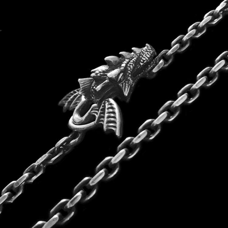 Sterling Silver Hasp Pterosaur Necklace