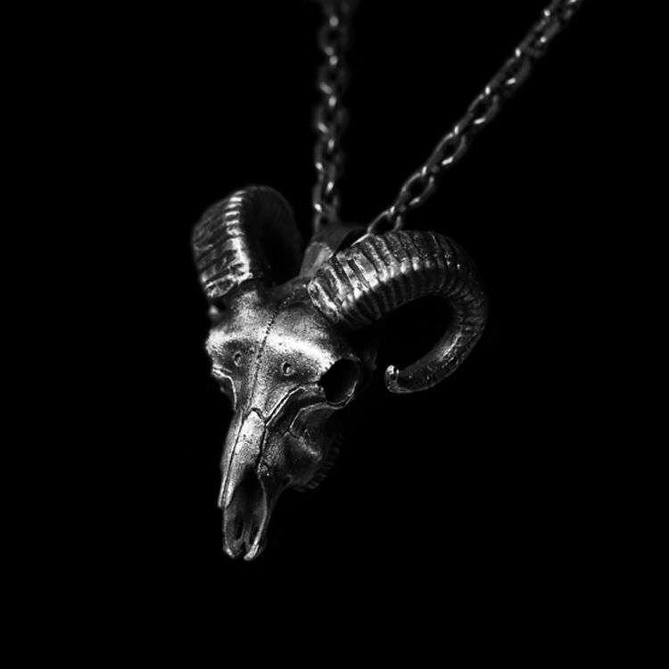 Evil Sheep skull pendant 925 silver Sheep skull pendants SSP131