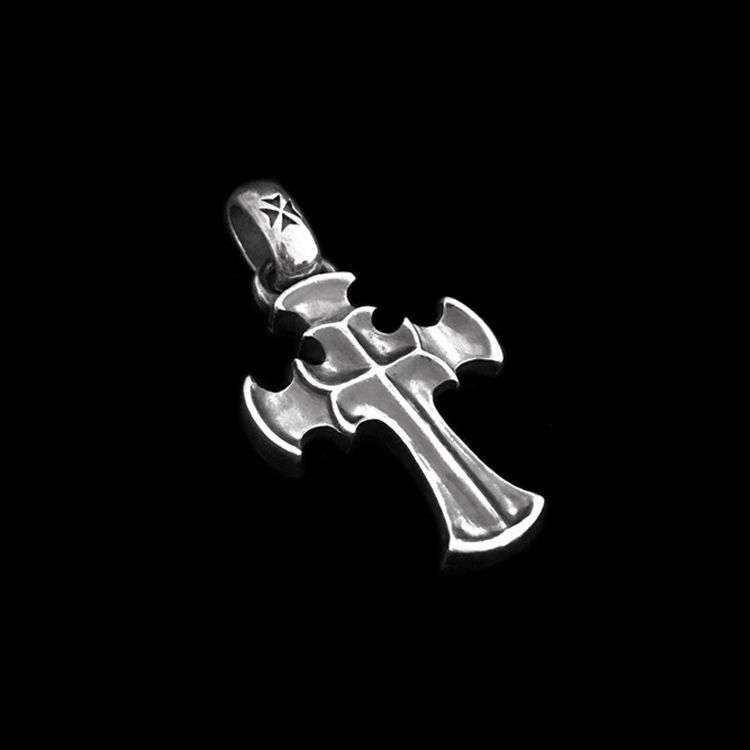 Cruciferous silver cross pendant domineering mens necklace