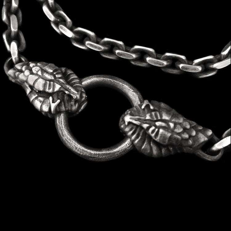 Elevate Your Style with a Double Head Silver Snake Necklace