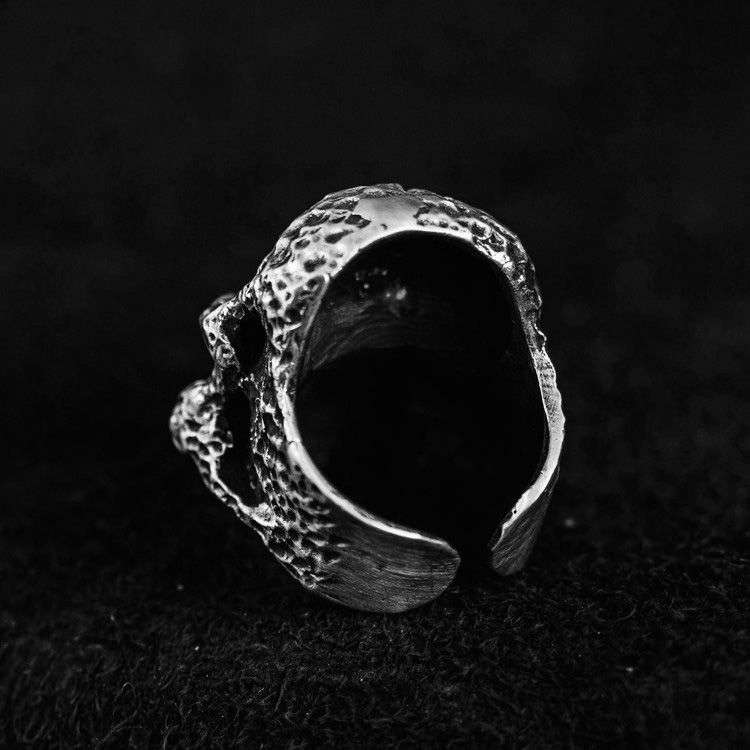 Pits Skull ring 925 Silver Skull Jewelry No jaw skull rings SSJ08