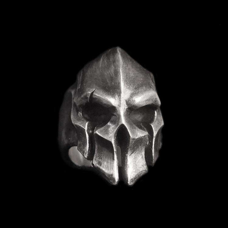 Mask Skull Ring 925 Silver Bold Expression of Attitude and Style