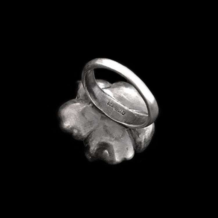 Rose Flower Ring - Heavy 925 Silver Blooming Gothic Collector's Artifact