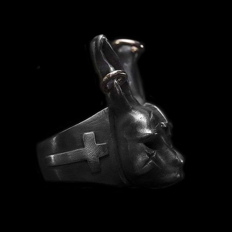 Mashimaro ring 925 Silver Cross rabbit rings