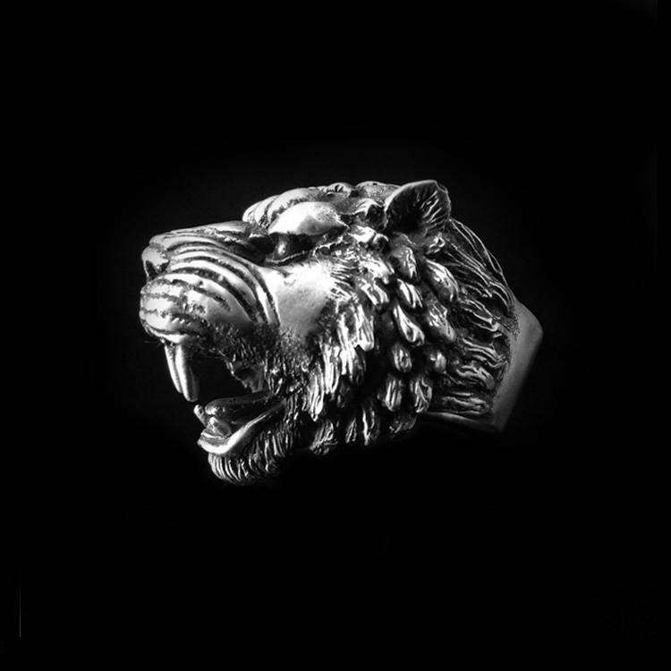 Silver Tiger ring Skull Jewelry Silver Skull ring SSJ38