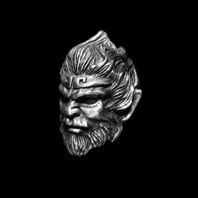 Great Sage Equal to Heaven silver Monkey King Ring 925 silver customize