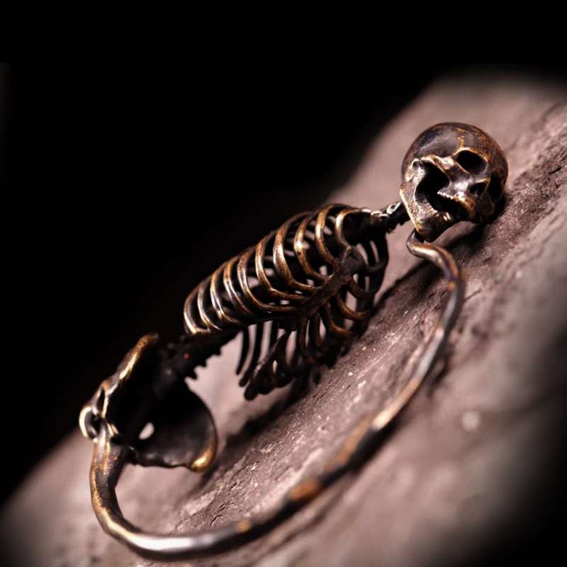 Skull keychains brass keychains