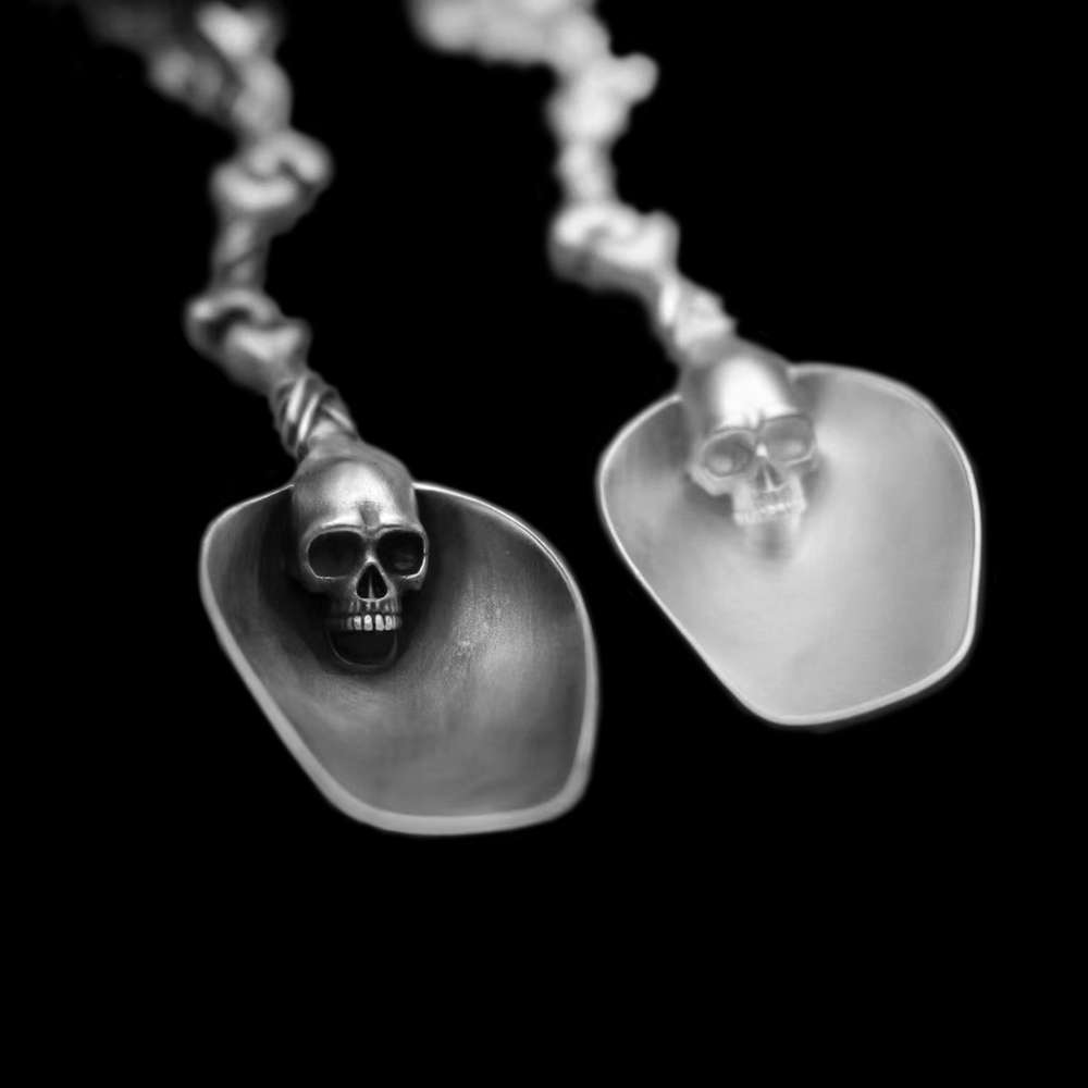Silver Spoon and Skull Perfect Combination - Skull Silver Spoon