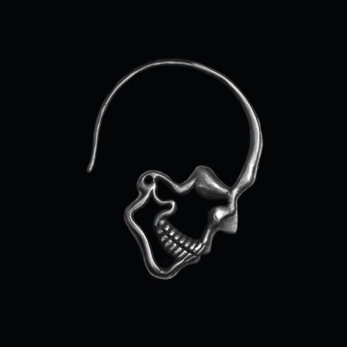 Skull earring 925 sterling silver skull silhouette earring FCS34