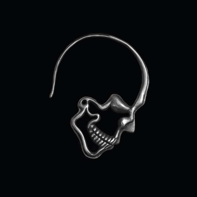 Skull earring 925 sterling silver skull silhouette earring FCS34