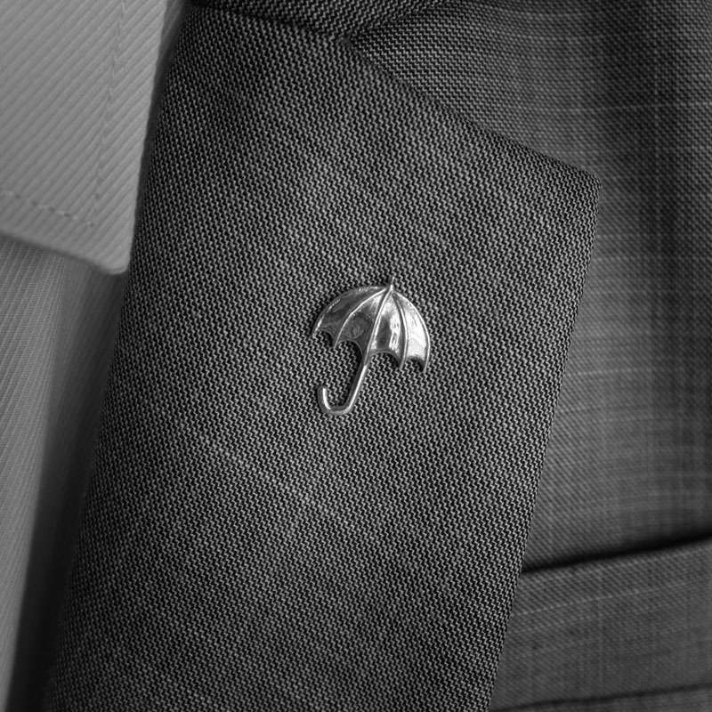 Umbrella brooch 925 silver brooches Bollar brooch Badge BRC-03