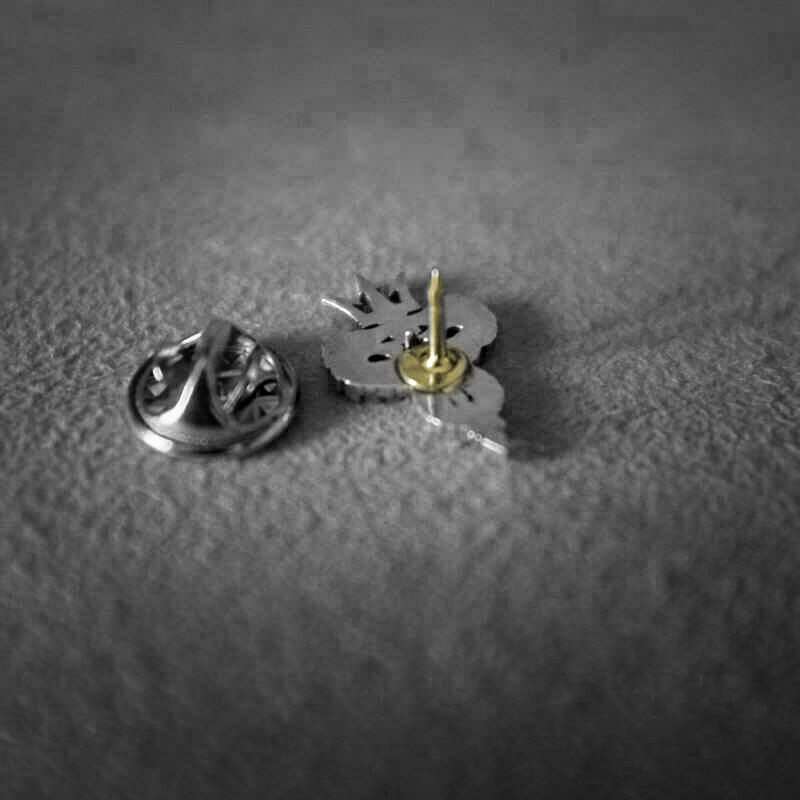 Double Dragon Trident brooch 925 silver brooches Bollar brooch Badge BRC-17