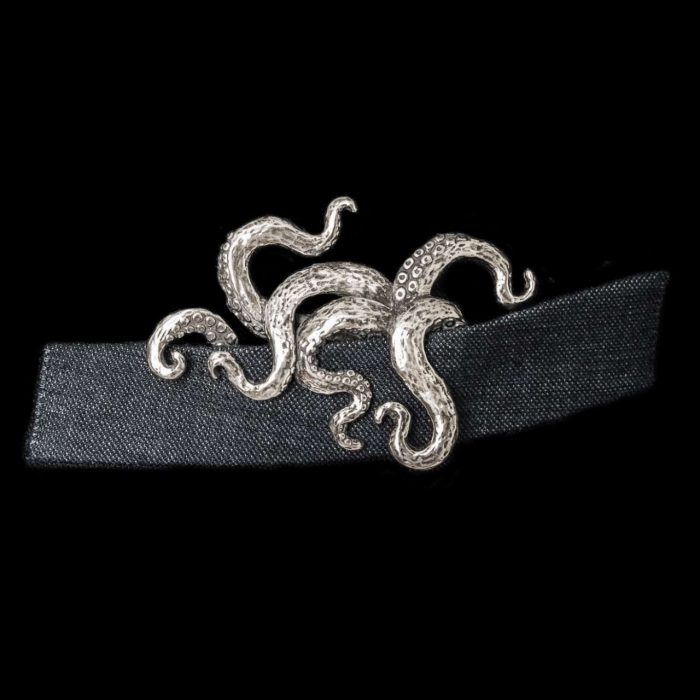Octopus Brooch 925 silver Suit pocket decoration badge