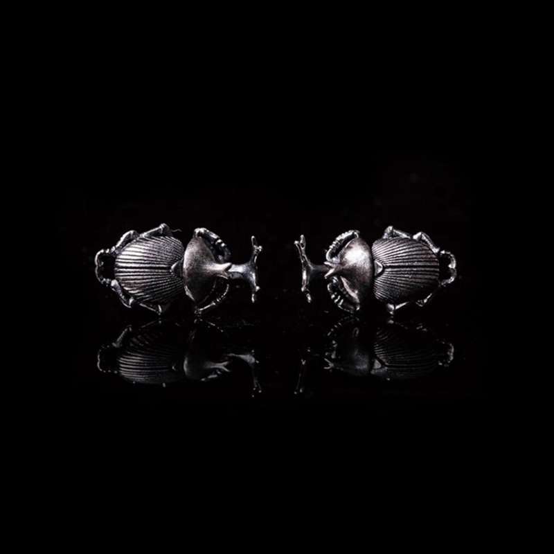 Charming Lady Beetle Stud Earrings | Handmade 925 Sterling Silver Nature-Inspired Jewelry