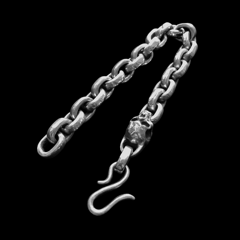 SKULL REIGN S-Buckle Chain Bracelet with Detachable Silver Accents